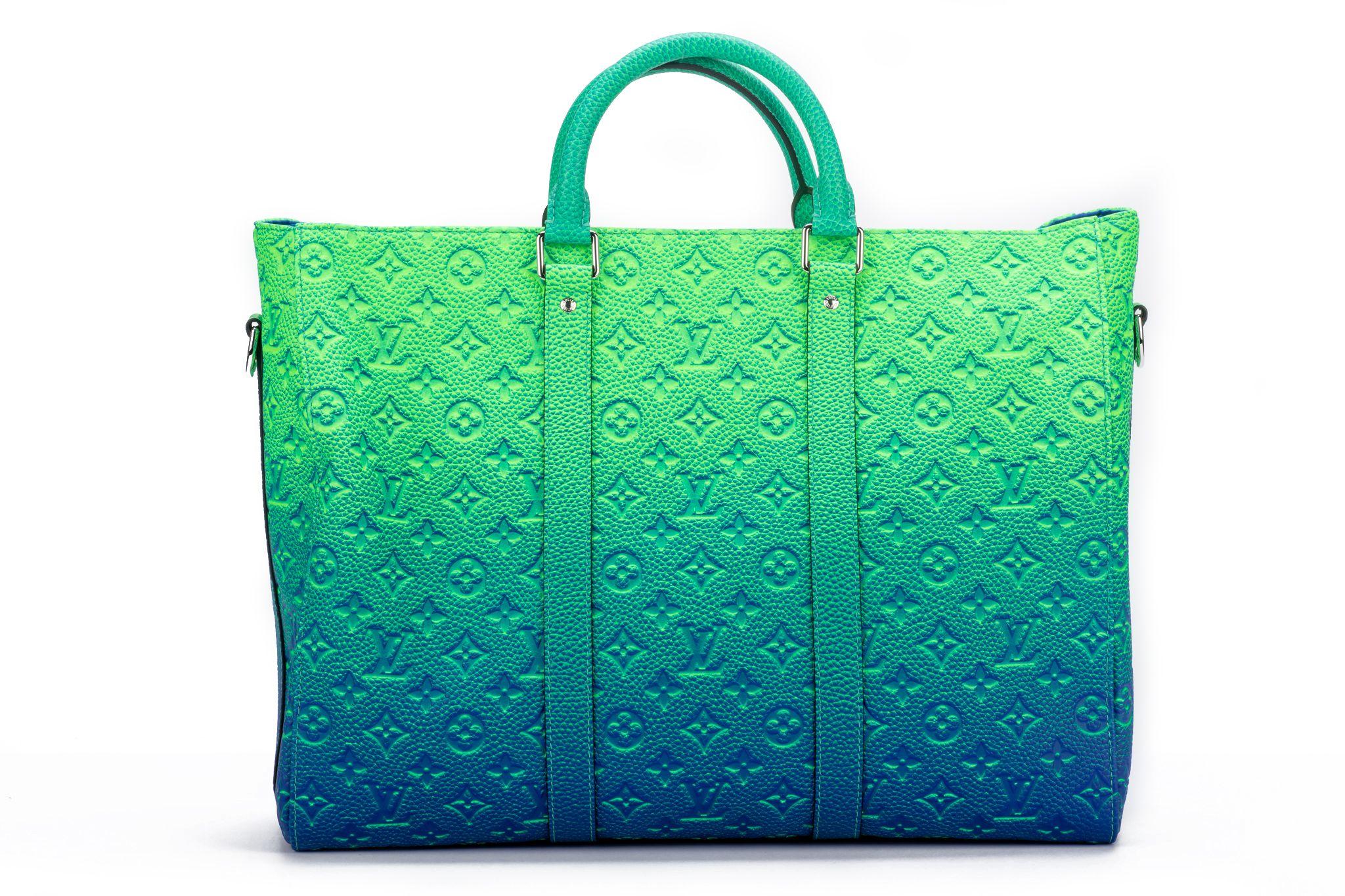 Vuitton Abloh Illusion Leather Keepall New In Box In New Condition For Sale In West Hollywood, CA
