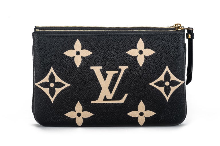 Vuitton Black Embossed Double Crossbody New in Box For Sale at 1stDibs