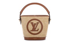 Vuitton BNIB Petit Raffia Bucket Caramel