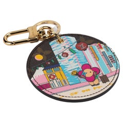 Vuitton Ginza Xmas 22 Key Ring Gold Blue