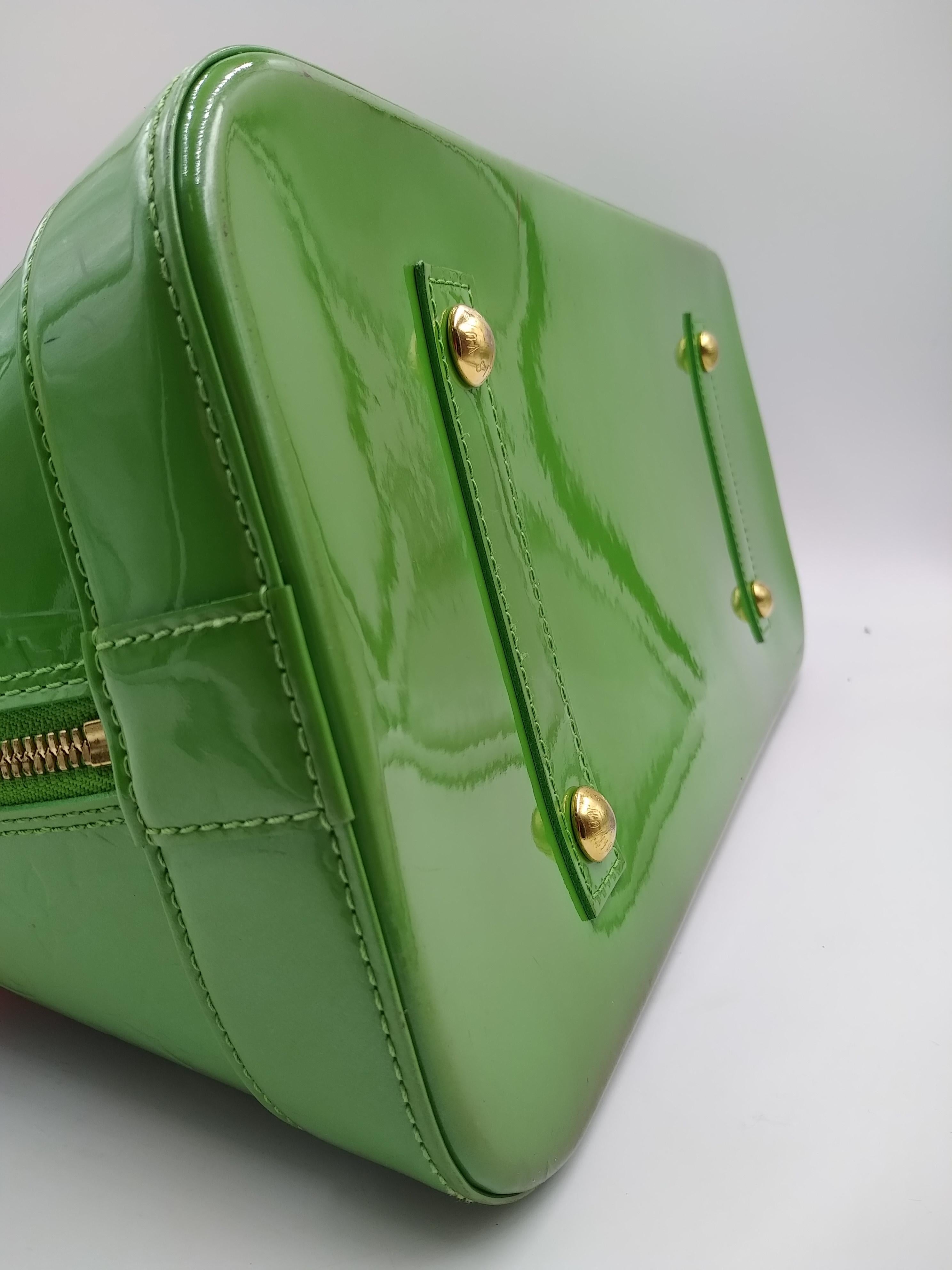 Louis Vuitton Vernis Limited Edition Stephen Sprouse Roses Alma GM Tasche mit grünem Monogramm 4