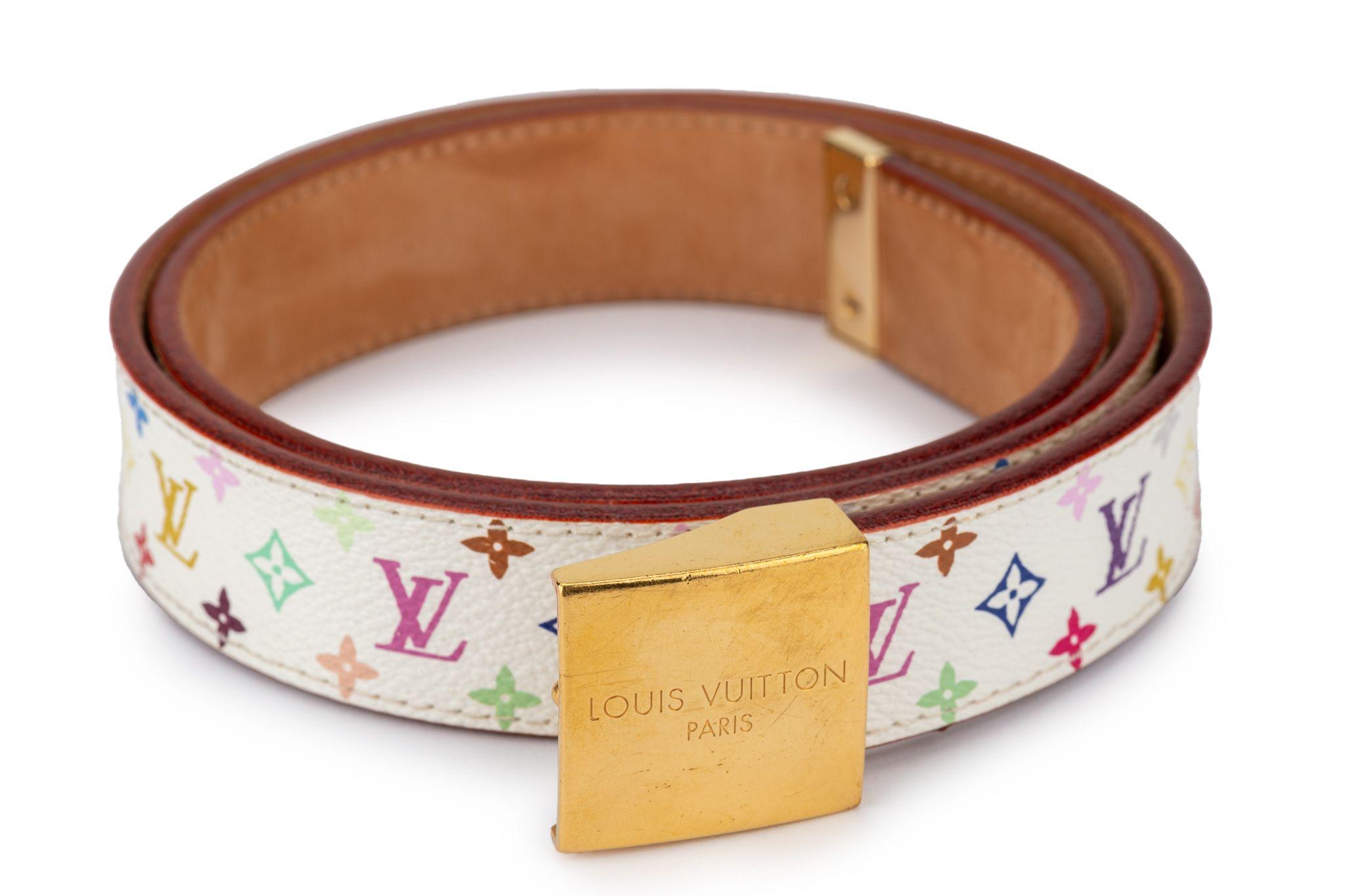 Vuitton Lim. Ed. Murakami White Belt For Sale 1