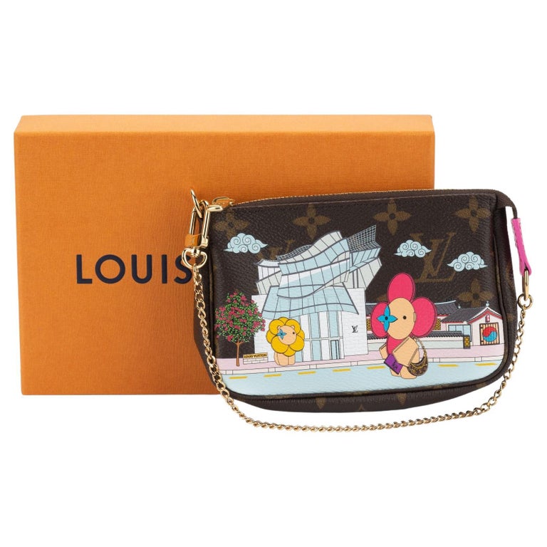 Louis Vuitton Holiday Mini Pochette Pouch Vivienne Snow Ski Chain Strap Bag  NEW