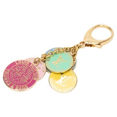 LOUIS VUITTON Logo Bag Charm Pastilles Gold and Pastels at 1stDibs