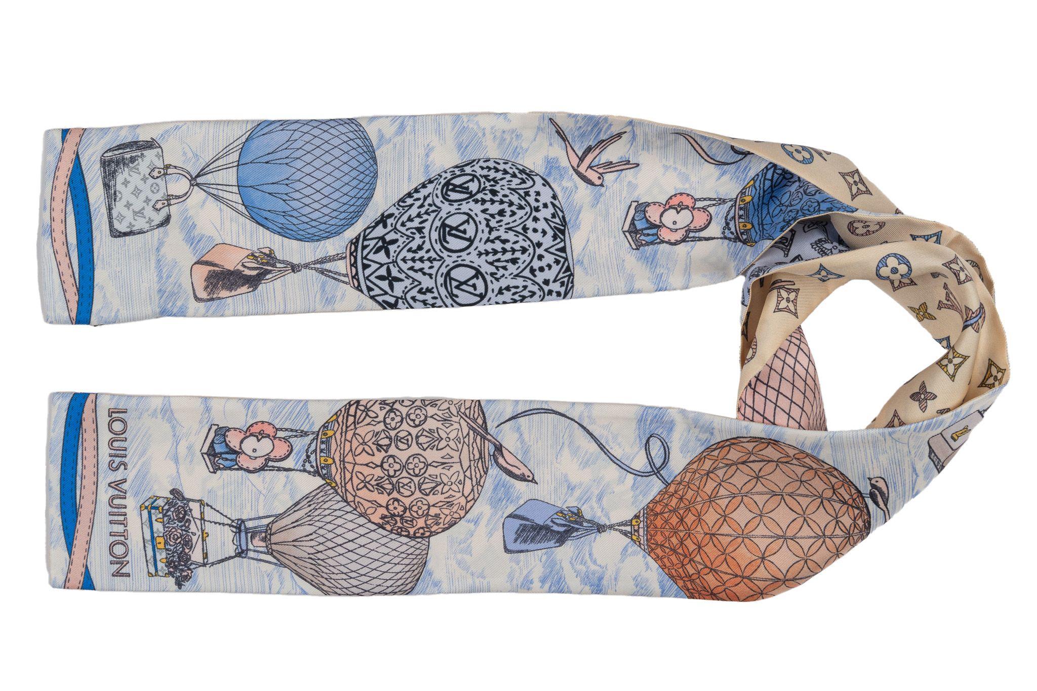 Gray Vuitton New Air Ballon Silk Blue Bandeau
