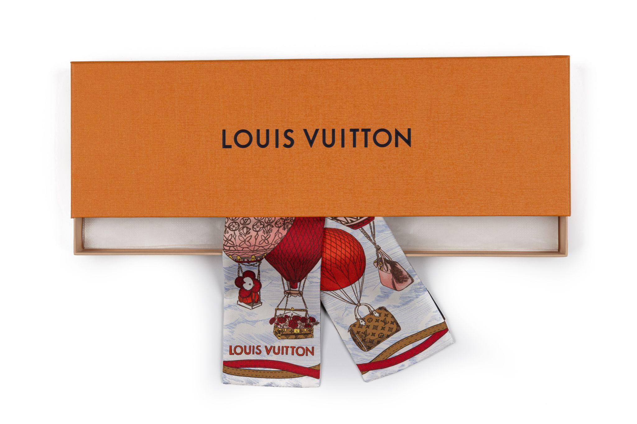 Louis Vuitton silk bandeau with hot air balloon design. Brand new in original box .