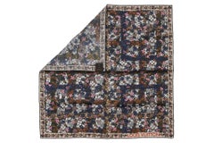 Vuitton New Blue  Flower Silk Small Scarf