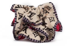 Vuitton New Coral/Black Silk Scrunchie