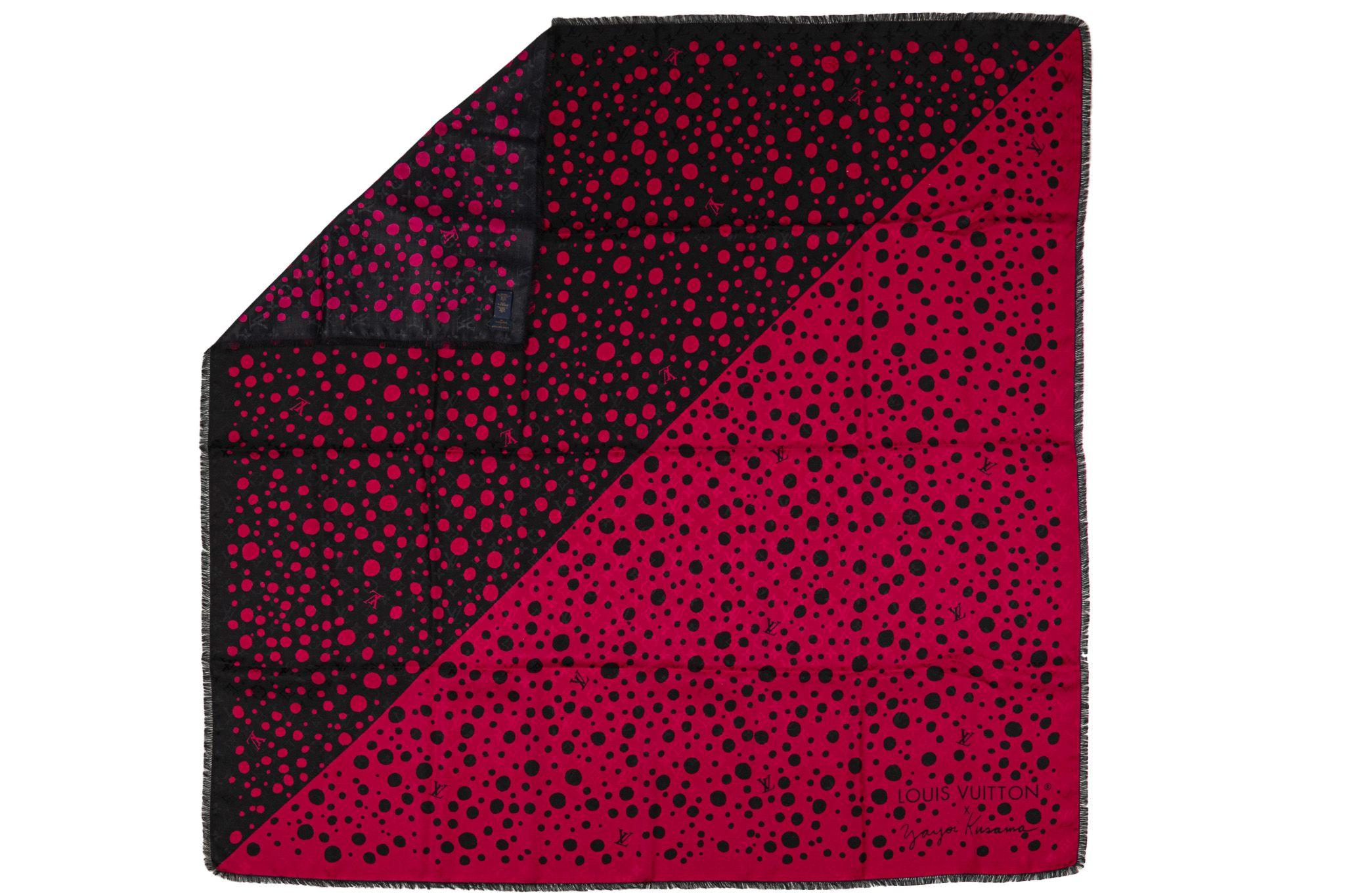 Red Vuitton New Kusama 2 Tone Shawl For Sale