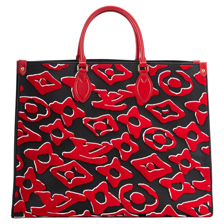Louis Vuitton Red, White, and Black Tufted Monogram Canvas LVxUF Neverfull mm Gold Hardware, 2020, White/Black/Red Womens Handbag