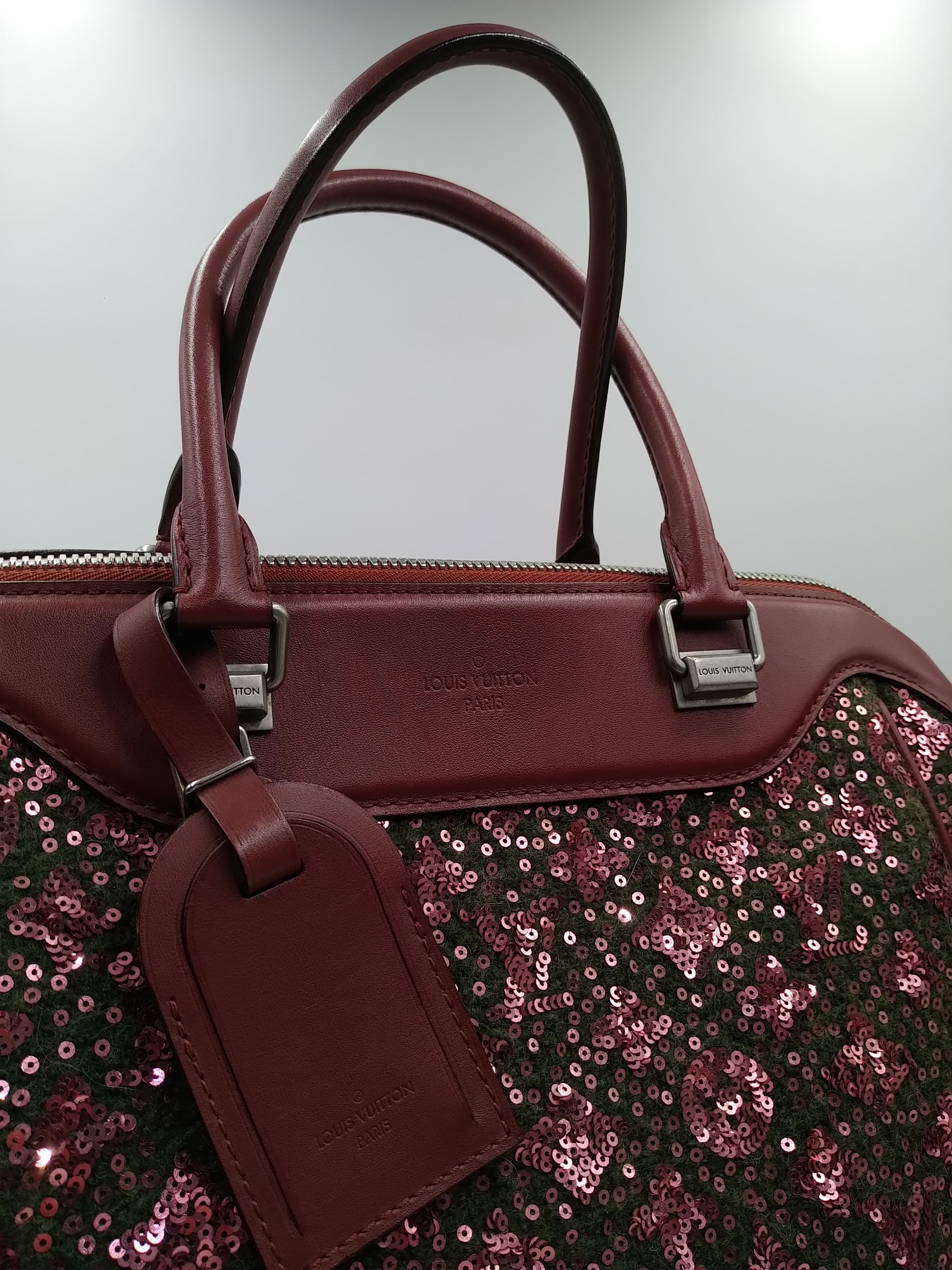 Vuitton Sunshine Express North-South Burgundy leather Bag limited edition 2012 In Excellent Condition In Lugano, Ticino