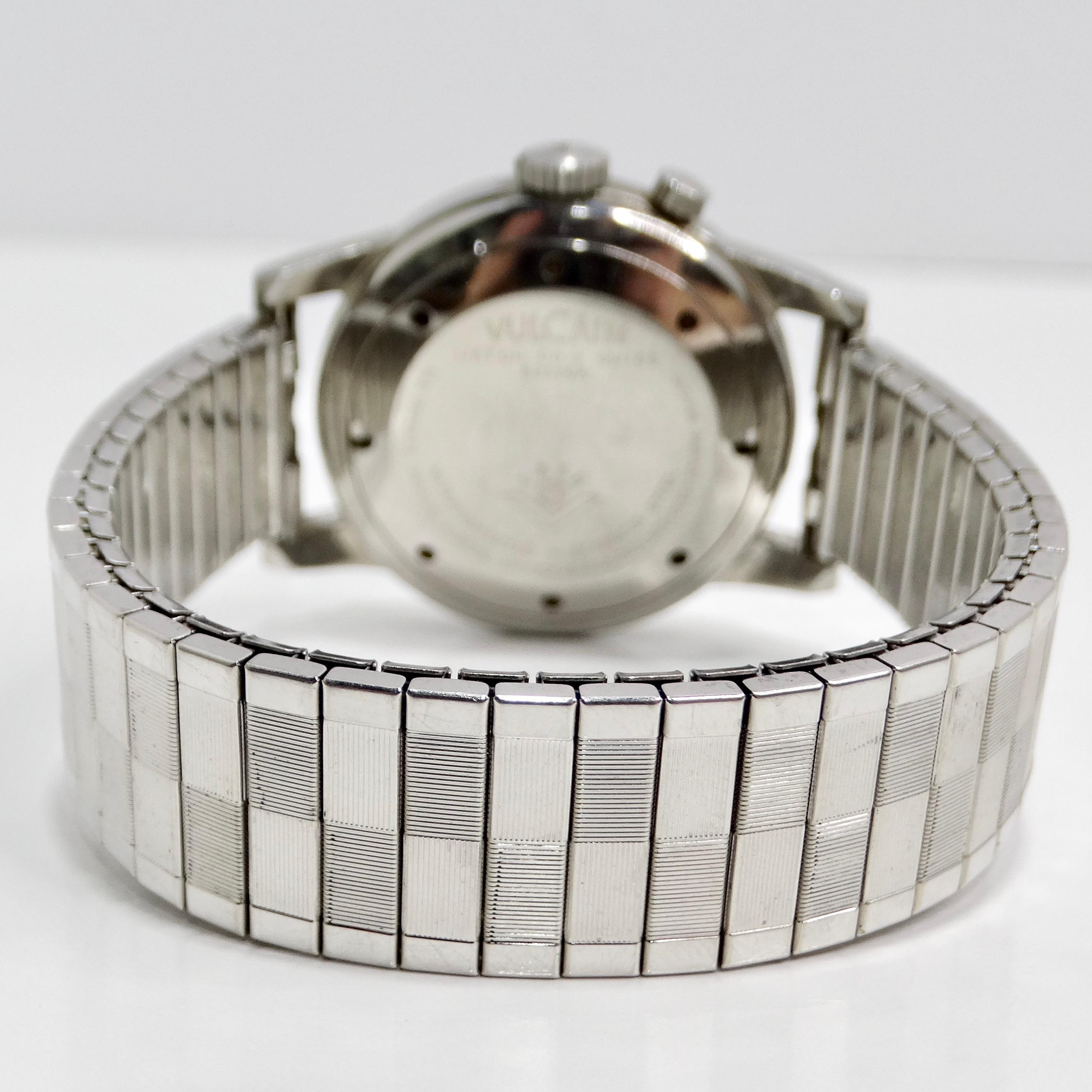 Women's or Men's Vulcain 1960s Stainless Steel Watch For Sale