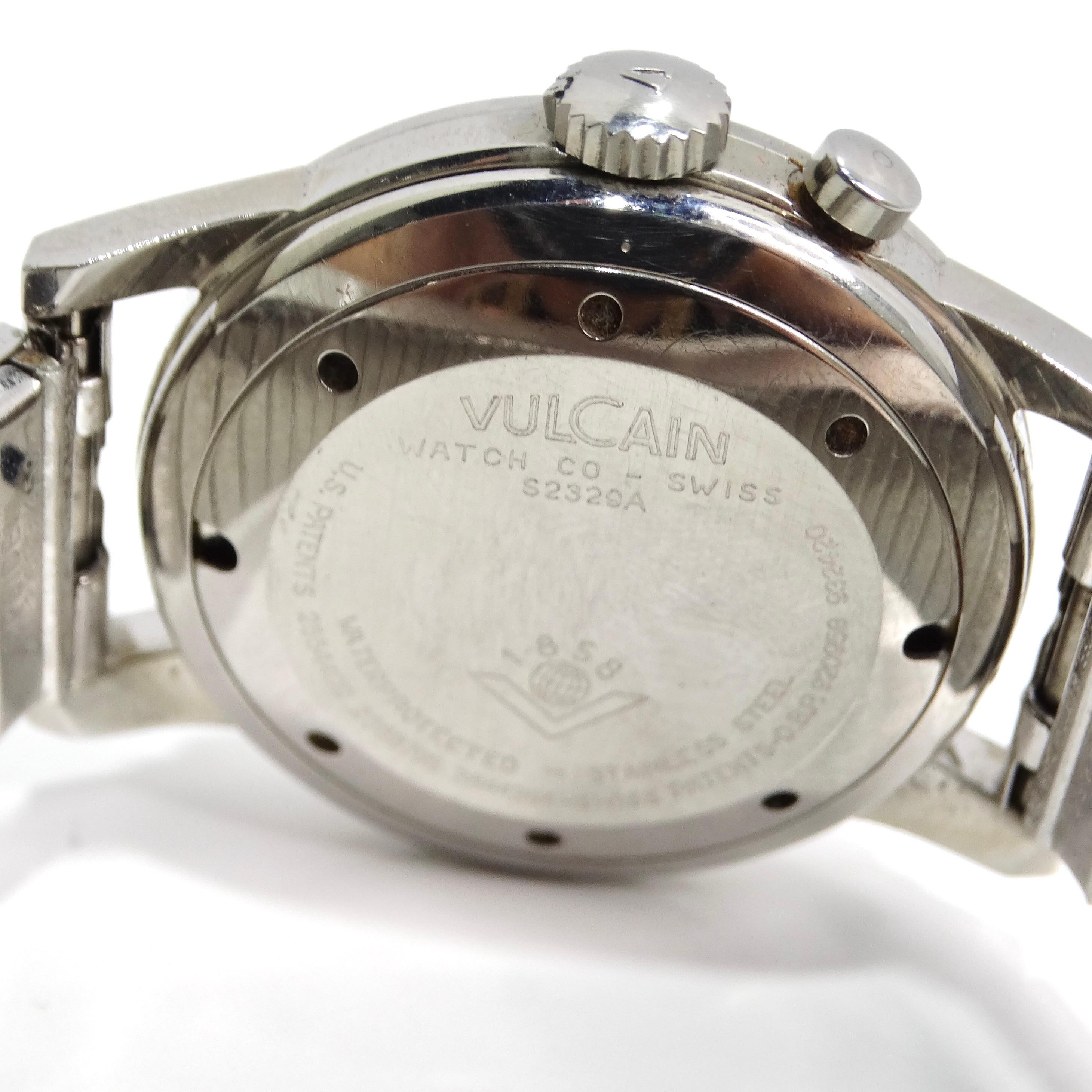Vulcain 1960s Stainless Steel Watch For Sale 2