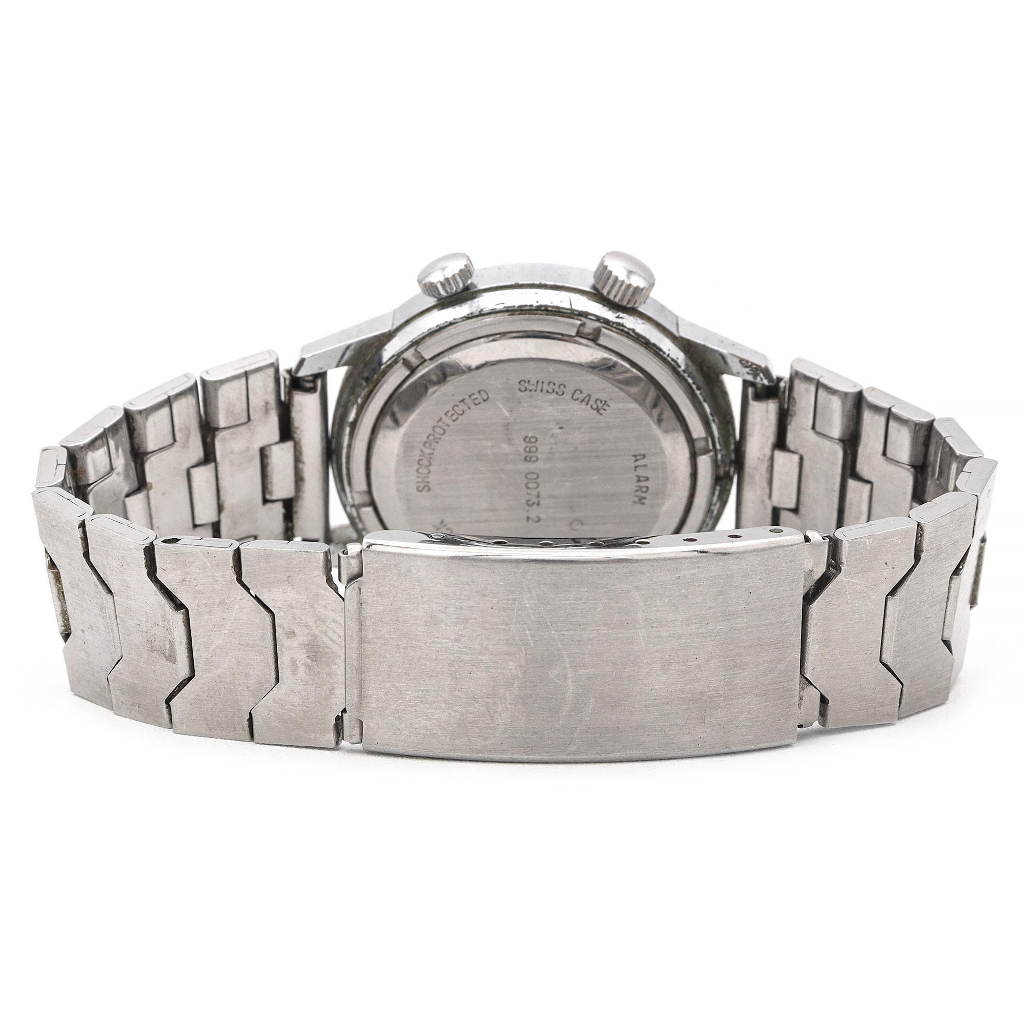 Reloj Vulcain Alarma Acero Inoxidable Cuerda Manual Hombre Ref. 999.0073.2 en venta 1