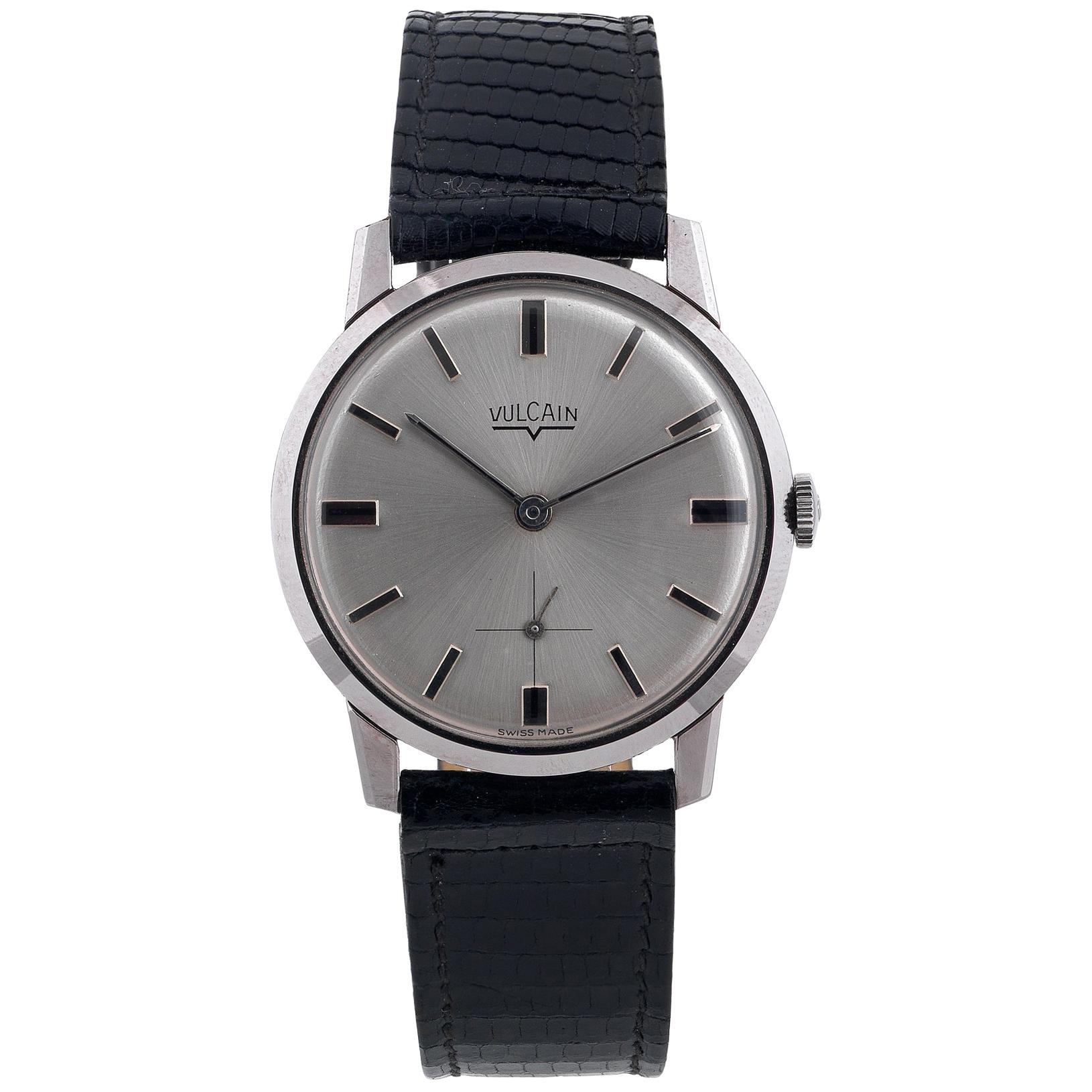 Vulcain stainless steel Vintage Slim Wristwatch, 1970s