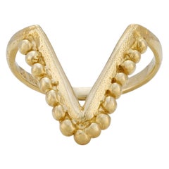 Vulcan Stacker Ring, 18 Karat Yellow Gold