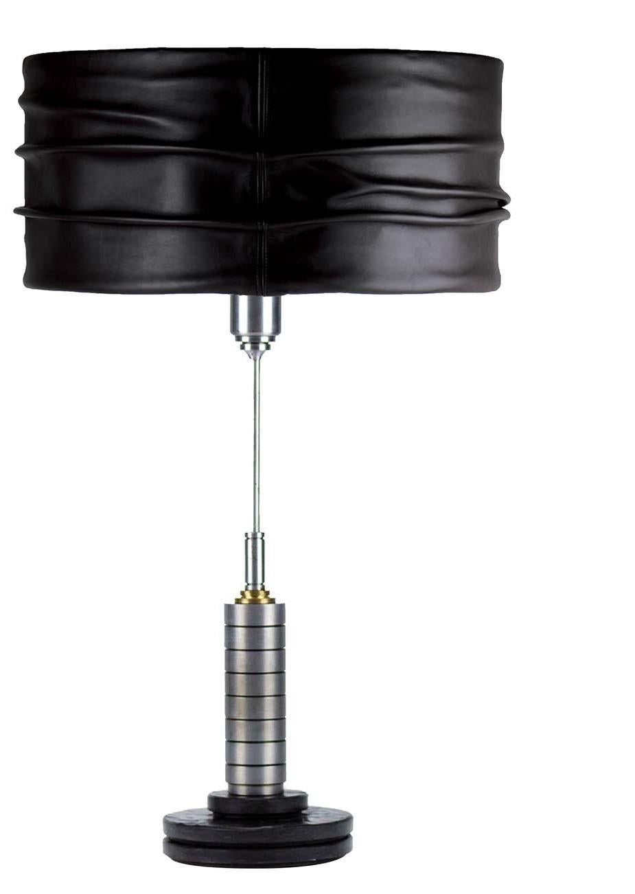 Italian Vulcano Black Table Lamp by Acanthus