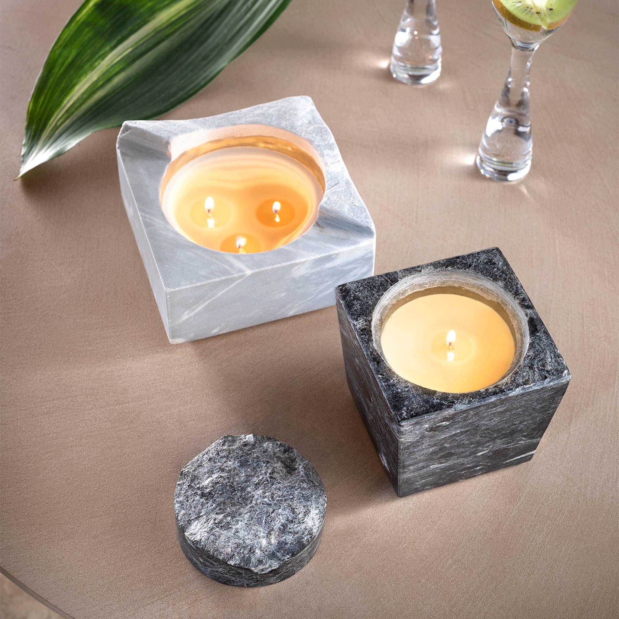 Marble Vulcano Candle  For Sale