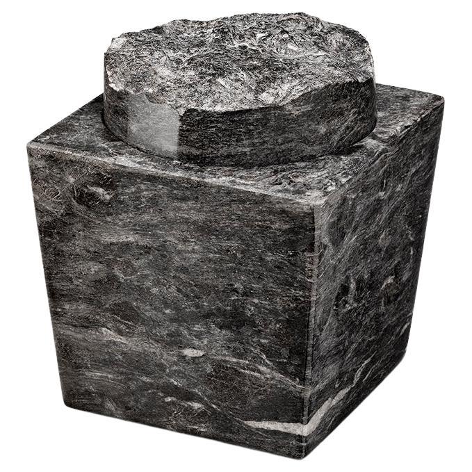 Vulcano- Palissandro Marble Candle Holder For Sale