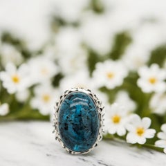 Vulture City's Gem: Sterling Silver & Bisbee Turquoise Ring by Rob Sherman