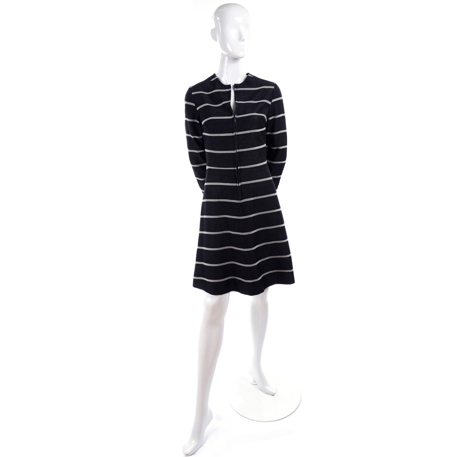 Vuokko Eskolin-Nurmesniemi  designed this adorable striped vintage dress. Vuokko was one of the two original designers for Marimekko. Nurmesniemi designed the popular Jokapoika shirt that is one that is credited with putting Marimekko on the map! 