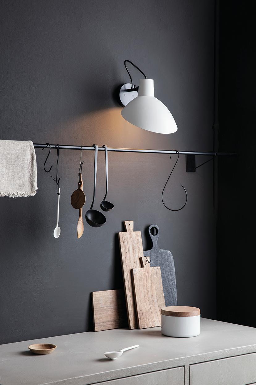 Italian VV Cinquanta Black and Black Wall Lamp Designed by Vittoriano Viganò for Astep