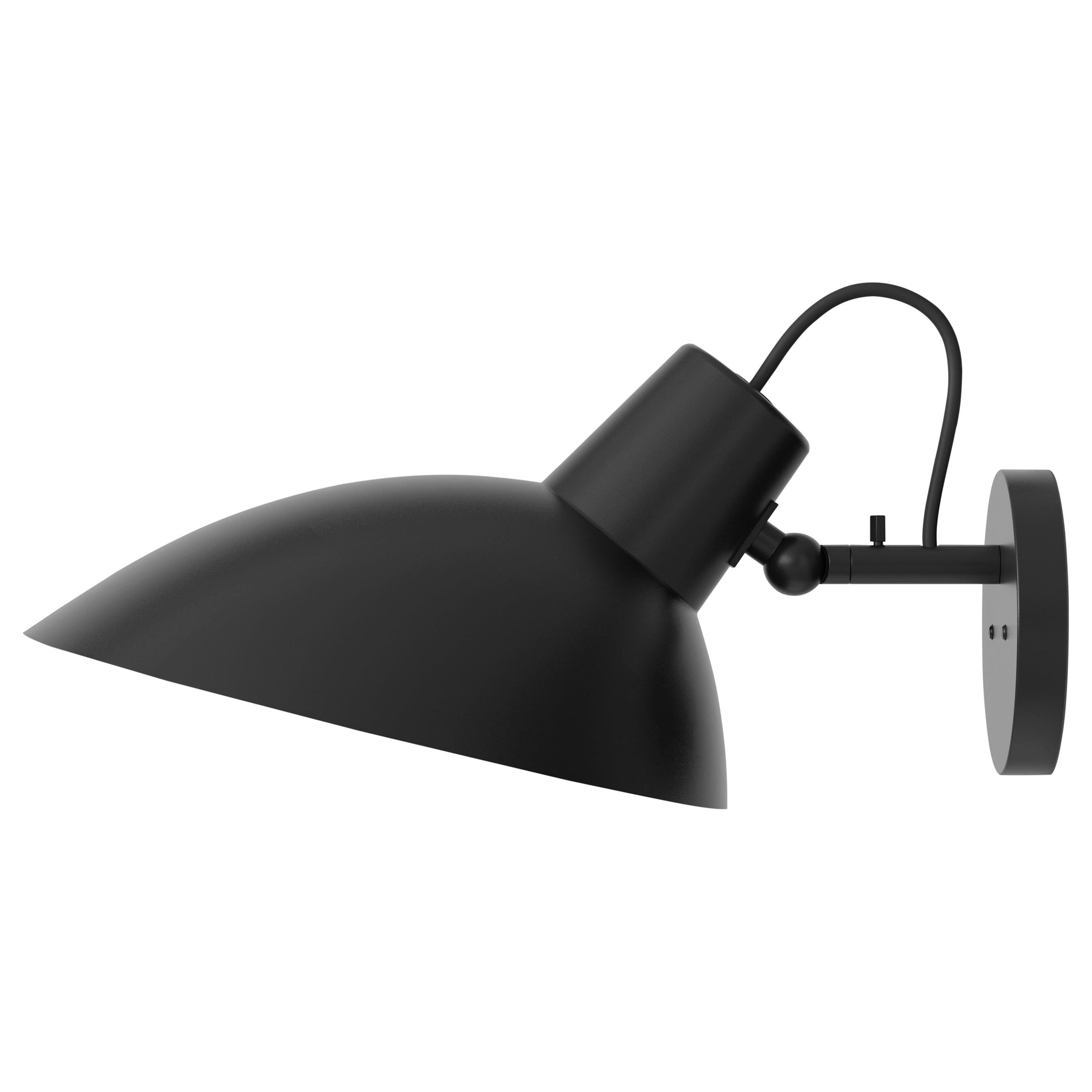 VV Cinquanta Black and Black Wall Lamp Designed by Vittoriano Viganò for Astep For Sale