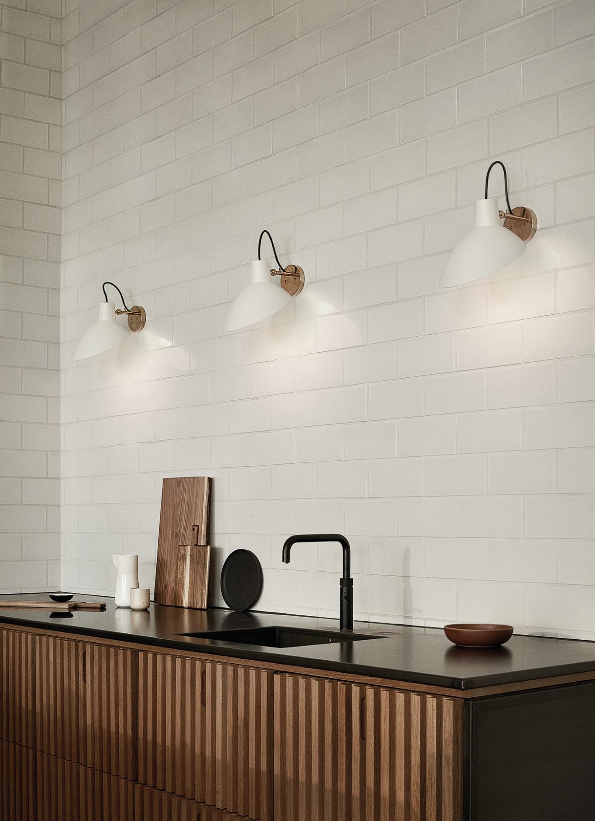 Contemporary VV Cinquanta Black and Brass Wall Design by Vittoriano Viganò for Astep For Sale