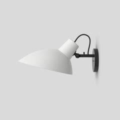 VV Cinquanta Black and White Wall Lamp Designed by Vittoriano Viganò for Astep