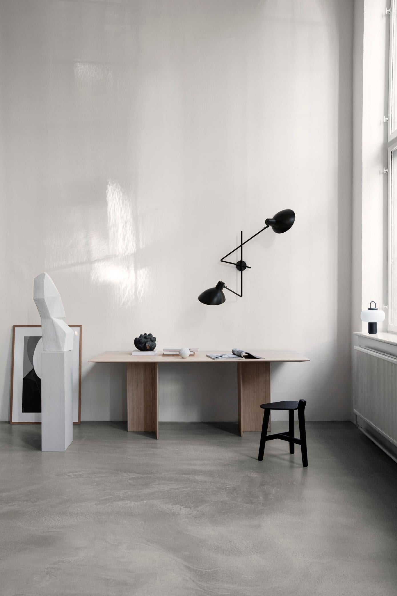 VV Cinquanta Twin Black Wall Lamp Designed by Vittoriano Viganò by Astep In New Condition In Barcelona, Barcelona