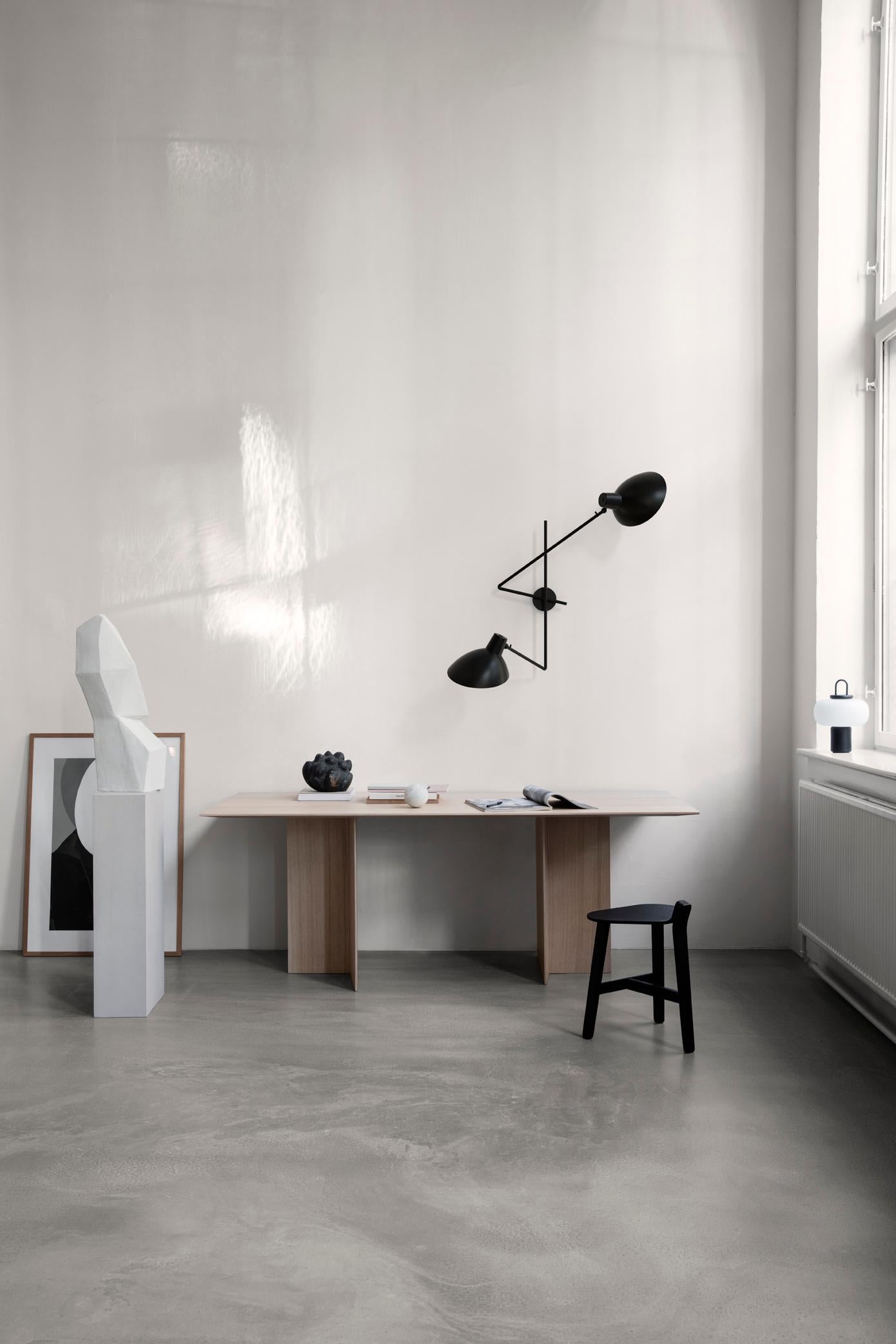 Italian VV Cinquanta Twin Black Wall Lamp Designed by Vittoriano Viganò for Astep For Sale