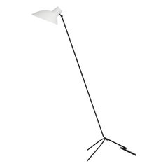 VV Cinquanta White and Black Floor Lamp Designed by Vittoriano Viganò for Astep