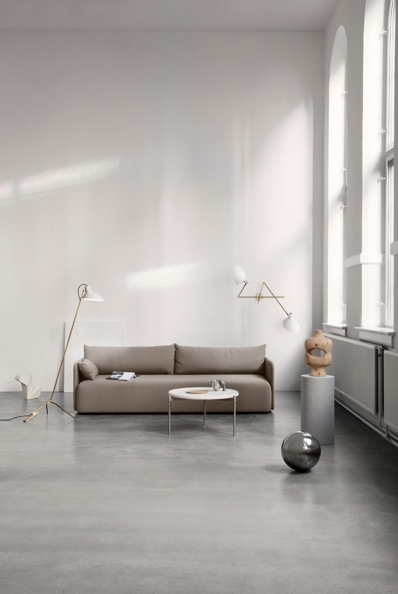 VV Cinquanta White and Brass Floor Lamp Designed by Vittoriano Viganò for Astep 11