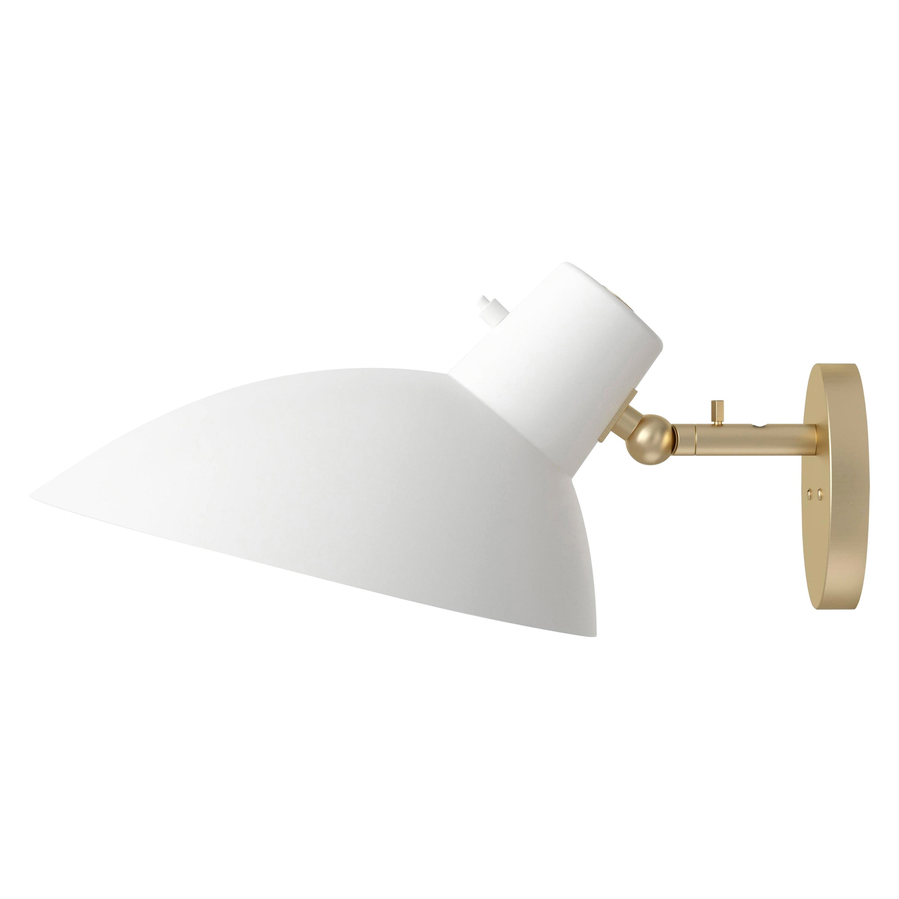 VV Cinquanta White and Brass Wall Design by Vittoriano Viganò for Astep For Sale
