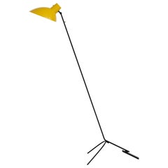 VV Cinquanta Yellow and Black Floor Lamp Designed by Vittoriano Viganò for Astep