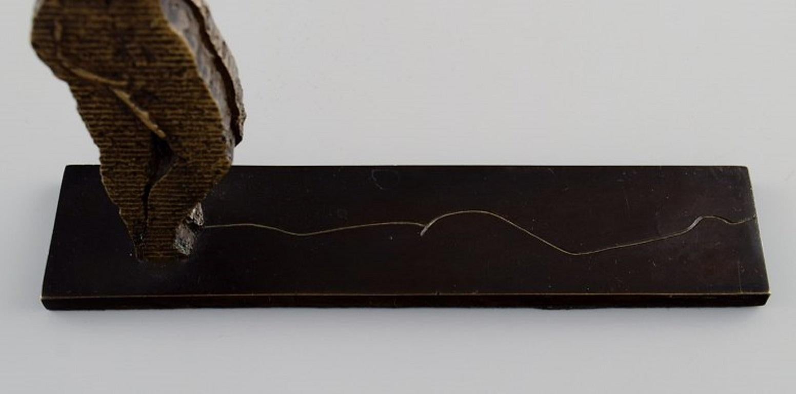 20th Century V.V.A, French Bronze Sculptor, Abstract Bronze Sculpture, Edition 1/8 For Sale