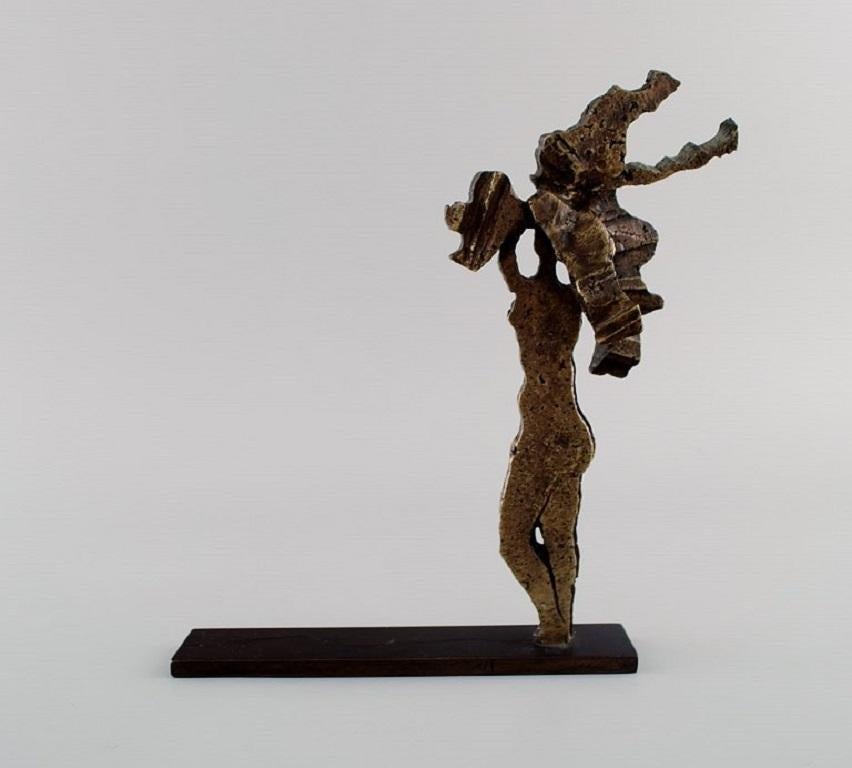 Moderne V.V.A., sculpteur français en bronze, sculpture abstraite en bronze, édition 1/8 en vente
