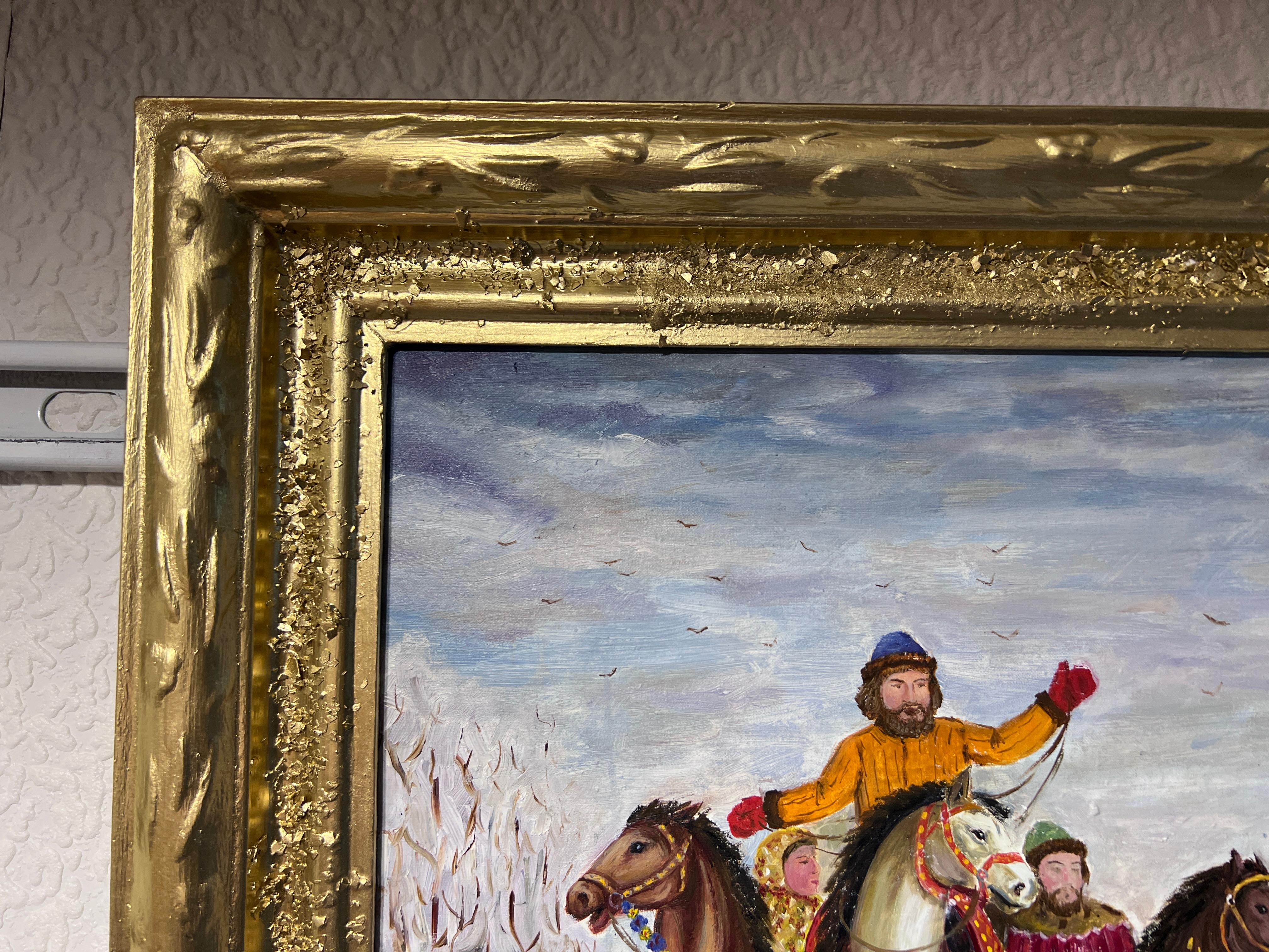 Dies ist ein Original Vintage signiert Ölgemälde auf Leinwand von russischen Künstler V.Vasilyev. 
Das Gemälde mit dem Titel 