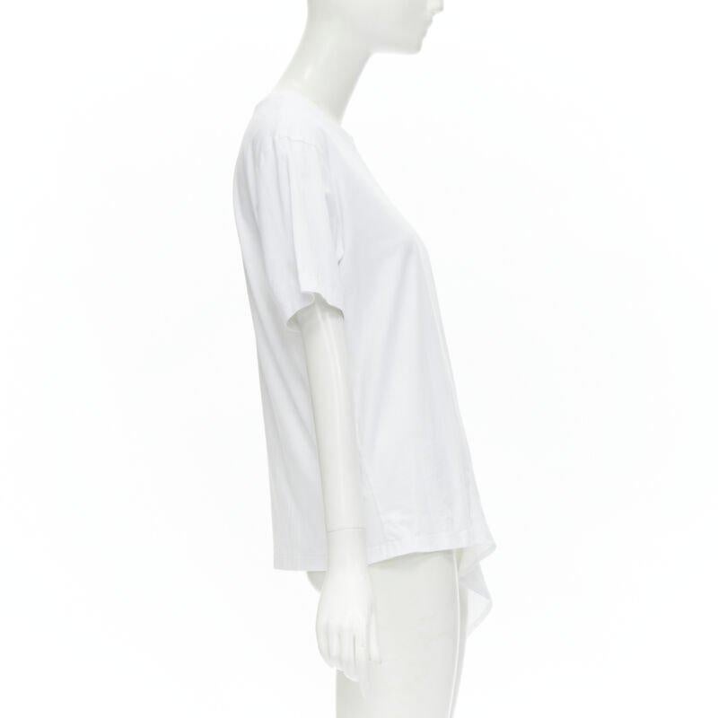 VVB VICTORIA BECKHAM 100% cotton polyester insert asymmetric t-shirt S In Excellent Condition For Sale In Hong Kong, NT