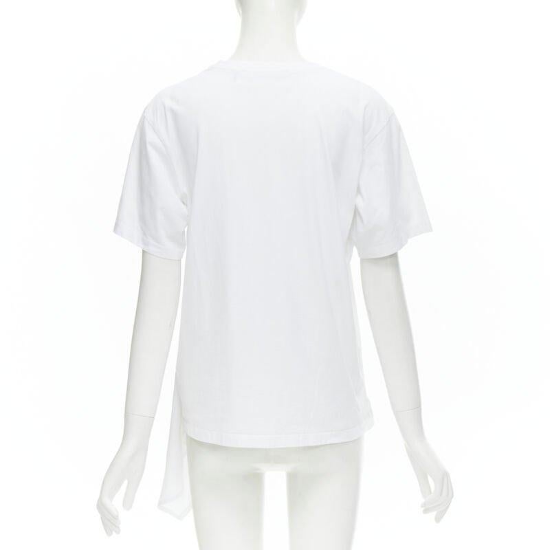 Women's VVB VICTORIA BECKHAM 100% cotton polyester insert asymmetric t-shirt S For Sale