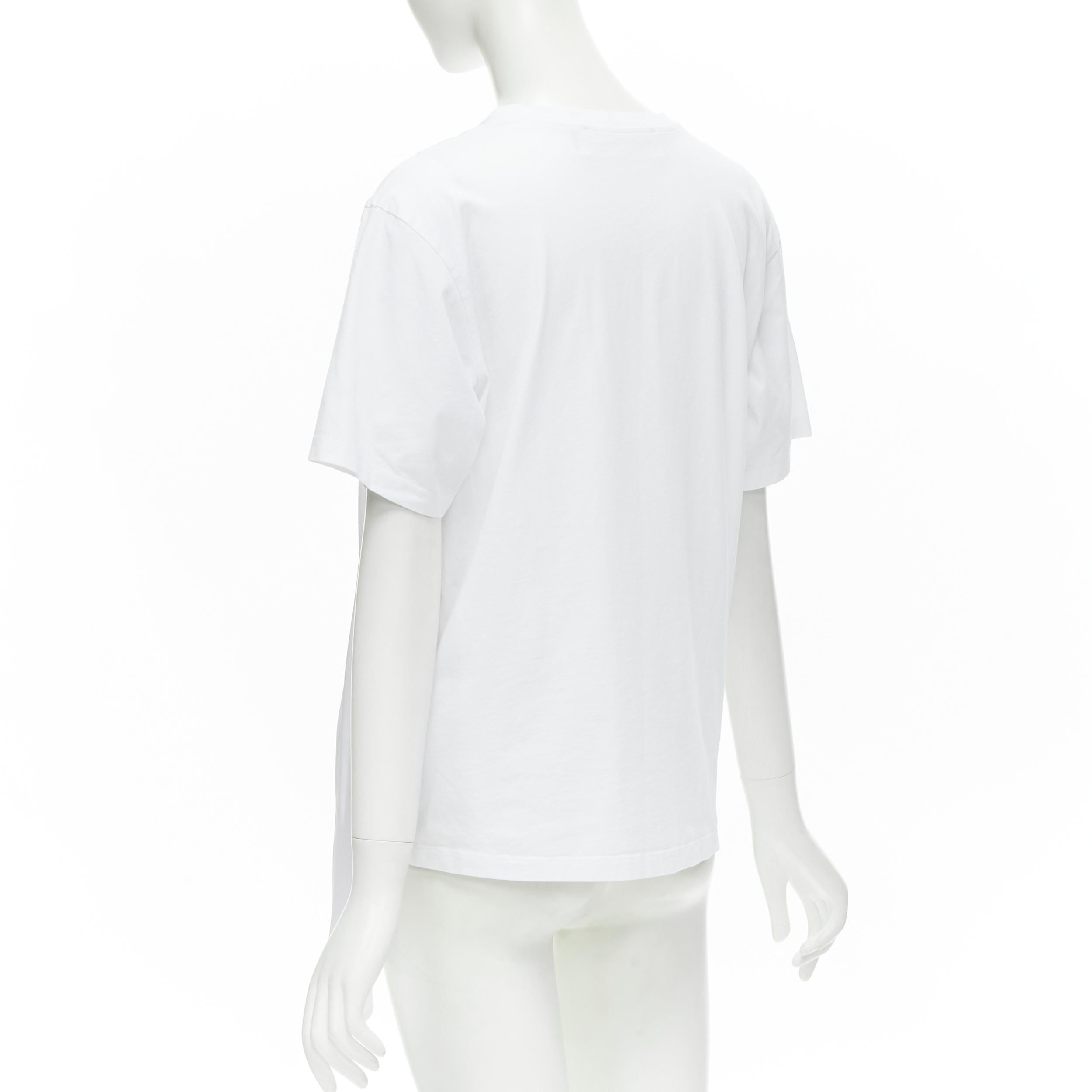 VVB VICTORIA BECKHAM 100% cotton polyester insert asymmetric t-shirt S In Excellent Condition For Sale In Hong Kong, NT