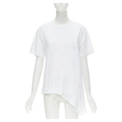 VVB VICTORIA BECKHAM 100% cotton polyester insert asymmetric t-shirt S