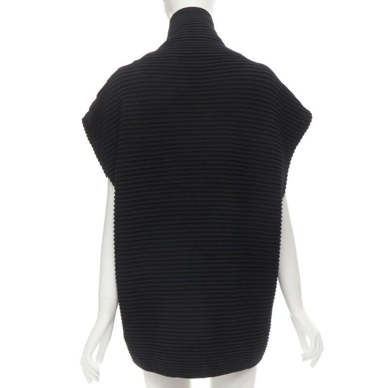 VVB VICTORIA BECKHAM Pull à manches longues en laine noire côtelée US2 S Pour femmes en vente