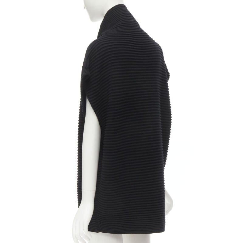 VVB VICTORIA BECKHAM Pull à manches longues en laine noire côtelée US2 S en vente 1