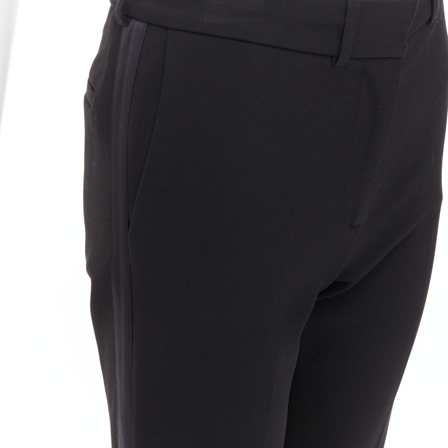 VVB VICTORIA BECKHAM pantalón ancho negro de cintura media UK6 XS en venta 2