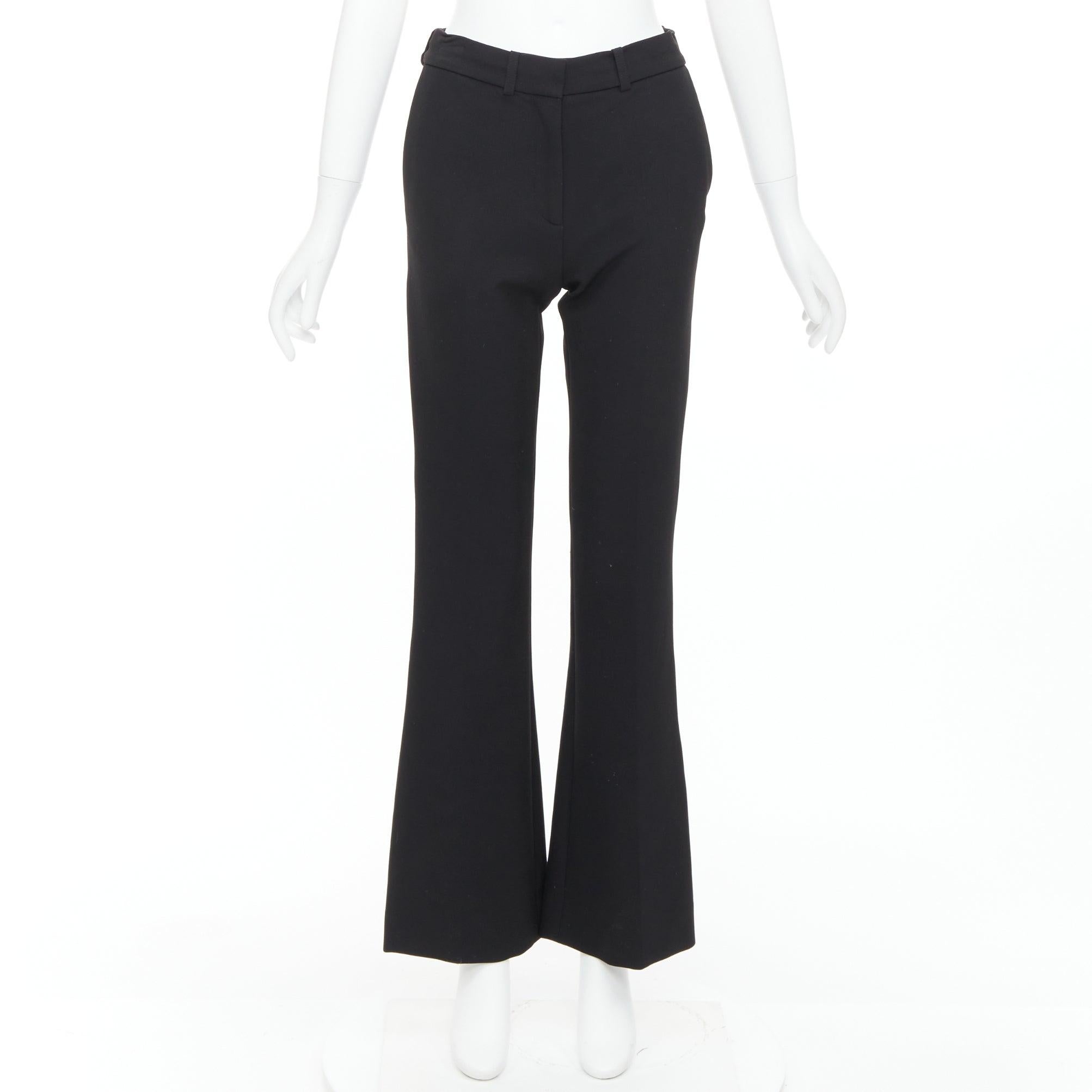 VVB VICTORIA BECKHAM pantalón ancho negro de cintura media UK6 XS en venta 4