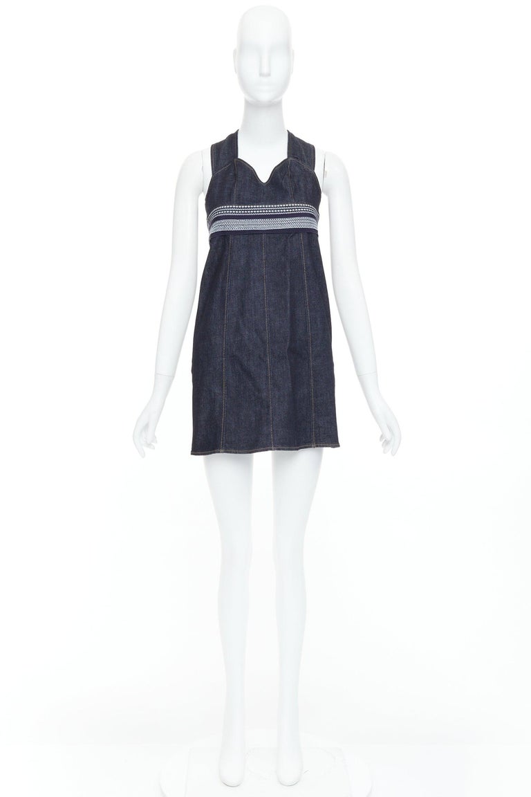 white christmas dresses Sienna Cross Back Denim Dress