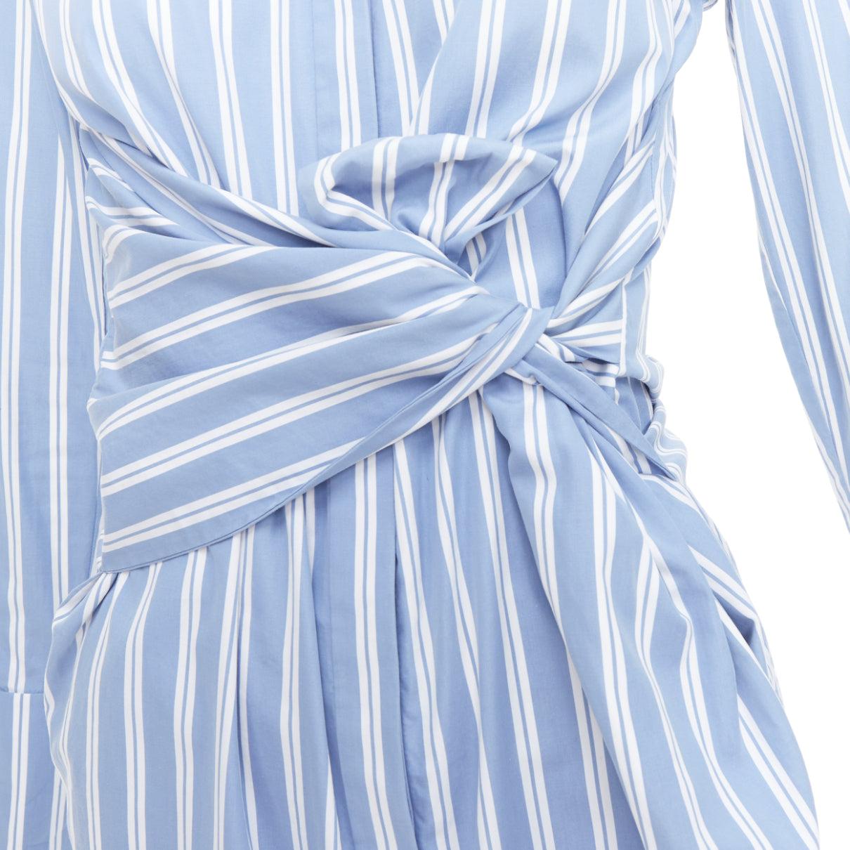 VVB VICTORIA BECKHAM blue white cotton striped tie shirt dress UK4 XXS
Reference: GEGG/A00099
Brand: VVB Victoria Beckham
Designer: Victoria Beckham
Collection: VVB
Material: Cotton
Color: Blue, White
Pattern: Striped
Closure: Button
Extra Details:
