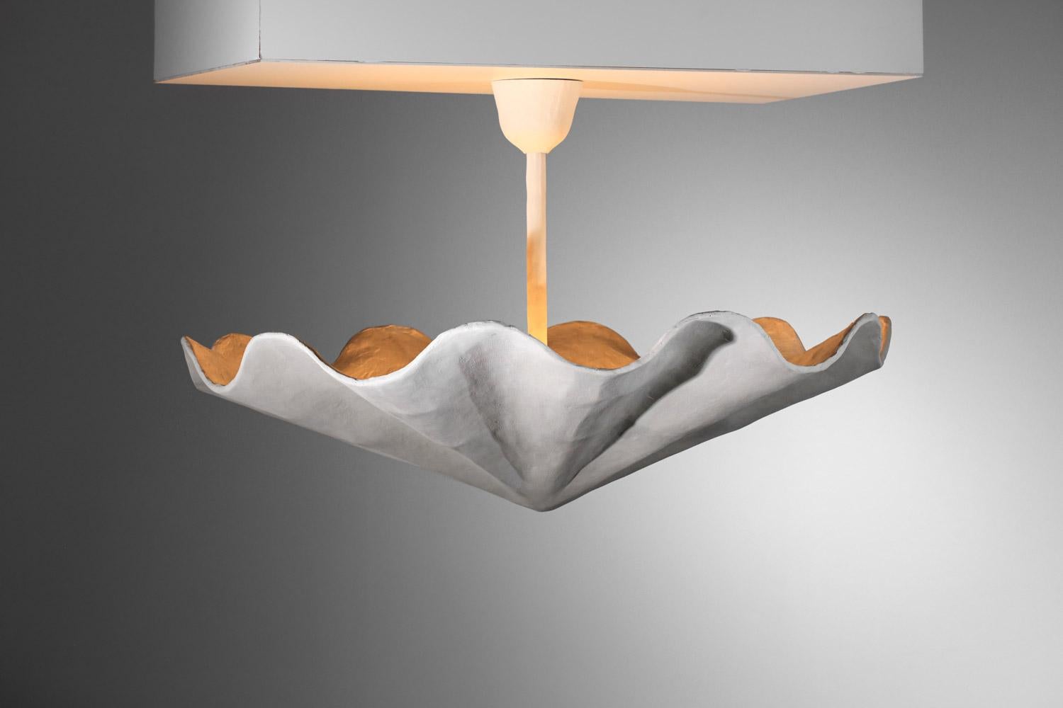 vSospensione moderna a soffitto in gesso di grandi dimensioni nello stile di Diego Giacometti in vendita 3
