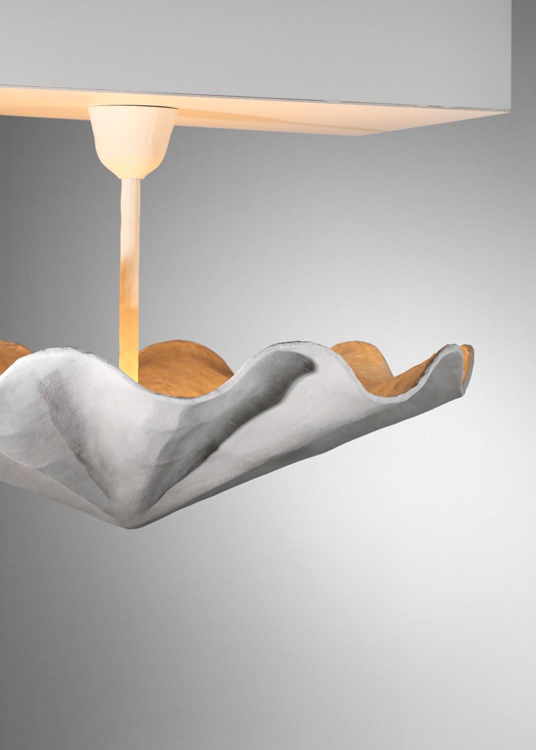 XXI secolo e contemporaneo vSospensione moderna a soffitto in gesso di grandi dimensioni nello stile di Diego Giacometti in vendita